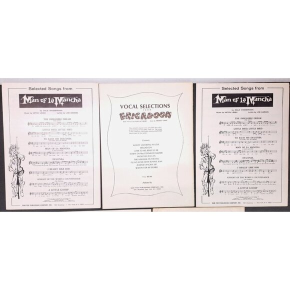 Vintage Man Of La Mancha Sheet Music & Music Book Set Dulcinea Impossible Dream - Picture 5 of 13